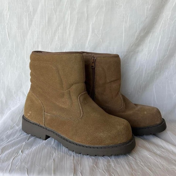 Vintage Y2k Route 77 suede boots tan size 6.5 - Picture 3 of 6